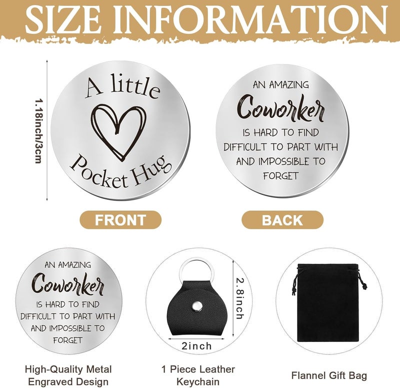 Sureio Pocket Hug Token Gift Long Distance Relationship Keepsake Inspirational Gift Keychain Valentine's Day Gifts - Image 2